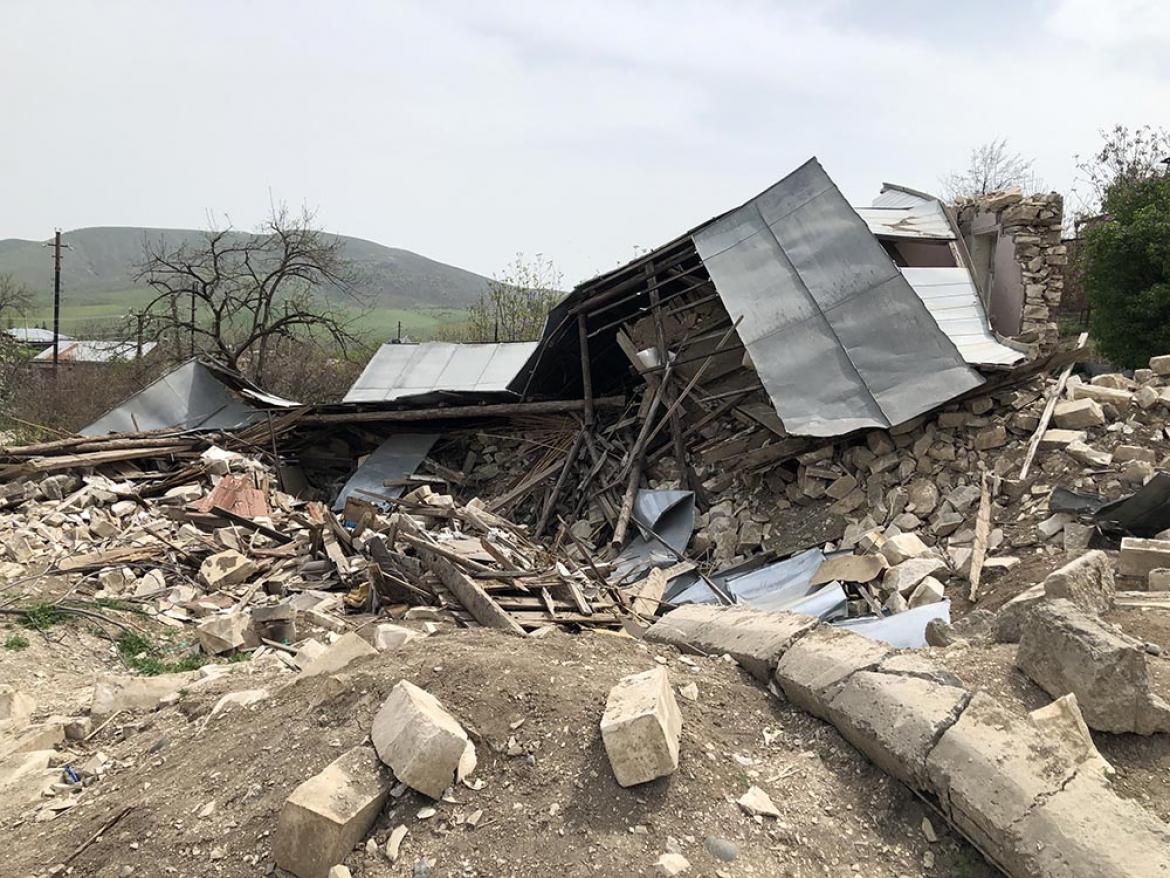 Maison détruite à Martouni